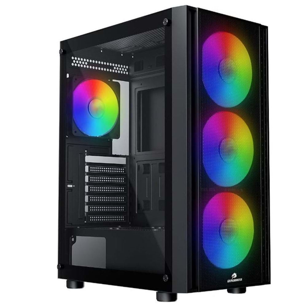 GAMEBOOSTER GB-A651B CASTLE 600W Siyah Mid Tower ATX Kasa