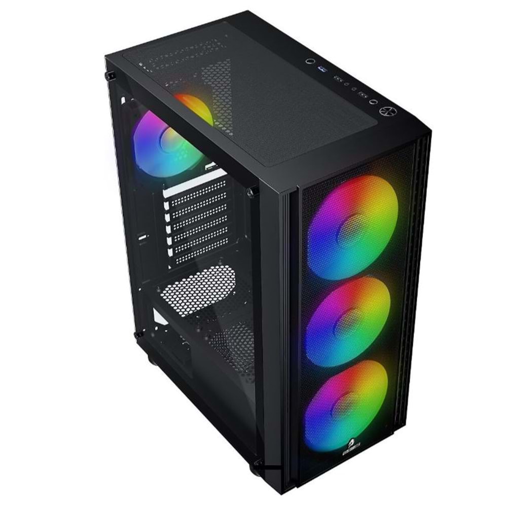 GAMEBOOSTER GB-A651B CASTLE 600W Siyah Mid Tower ATX Kasa