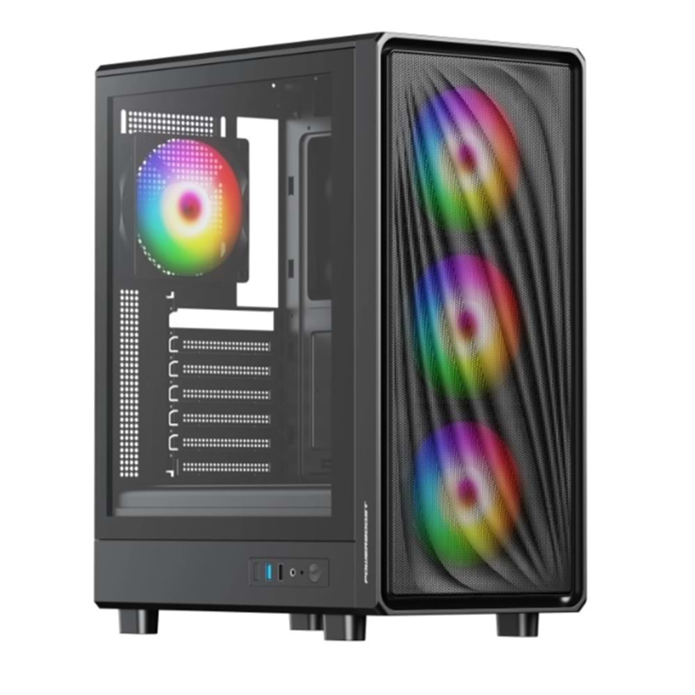 POWER BOOST PB-A5065B 600W 80+ Bronze Siyah Mesh Panel Mid Tower ATX Kasa