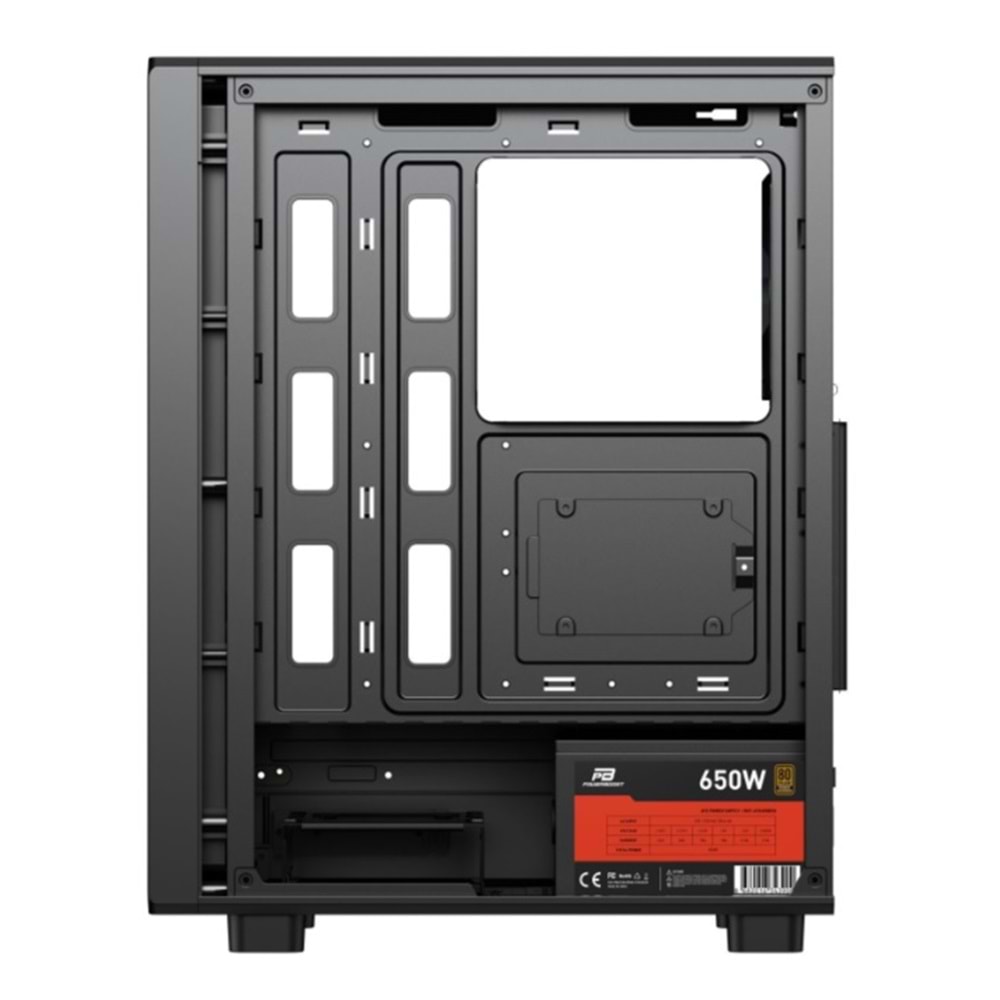 POWER BOOST PB-A5065B 600W 80+ Bronze Siyah Mesh Panel Mid Tower ATX Kasa