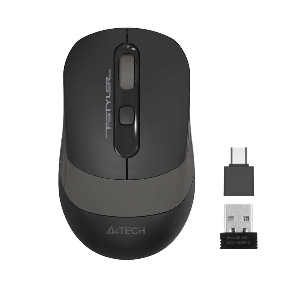 A4 TECH FG10CS AIR2 Nano Alıcılı Kablosuz 2000dpi Gri Sessiz Şarjlı Mouse