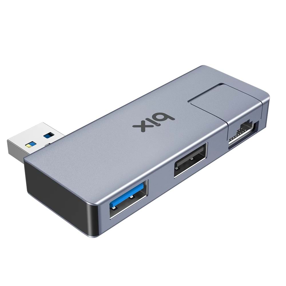 BİX BX22HB USB to USB 3.2 USB 2.0 RJ45 Dönüştürücü Adaptör