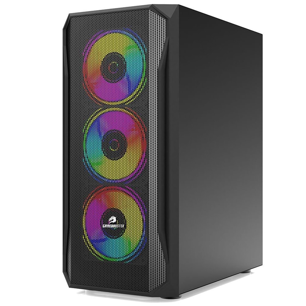 GAMEBOOSTER GB-T005MB Powersız Siyah Mesh Panel Mid Tower ATX Kasa