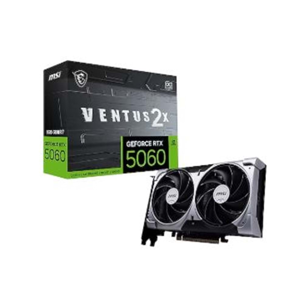MSI RTX5060 8G VENTUS 2X OC 8GB Nvidia RTX5060 GDDR7 128bit HDMI 3xDP 16x Ekran Kartı