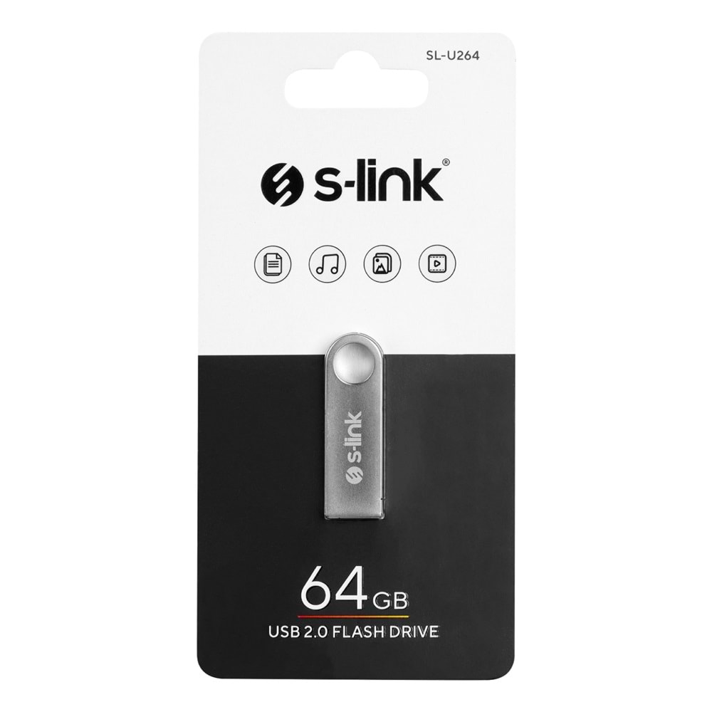S-LINK SL-U264 64GB USB2.0 Metal USB Bellek