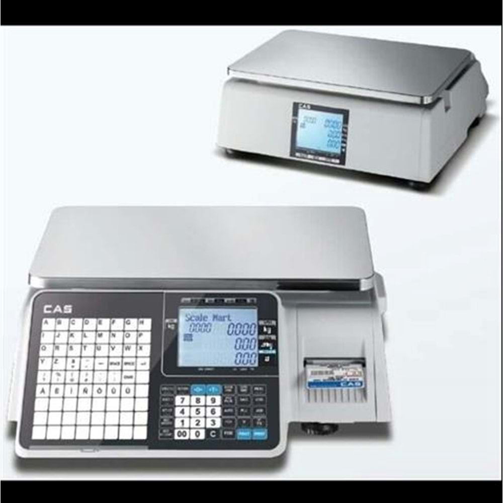  CAS CL 3000B BARKODLU TERAZİ (30 KG) BOYUNSUZ