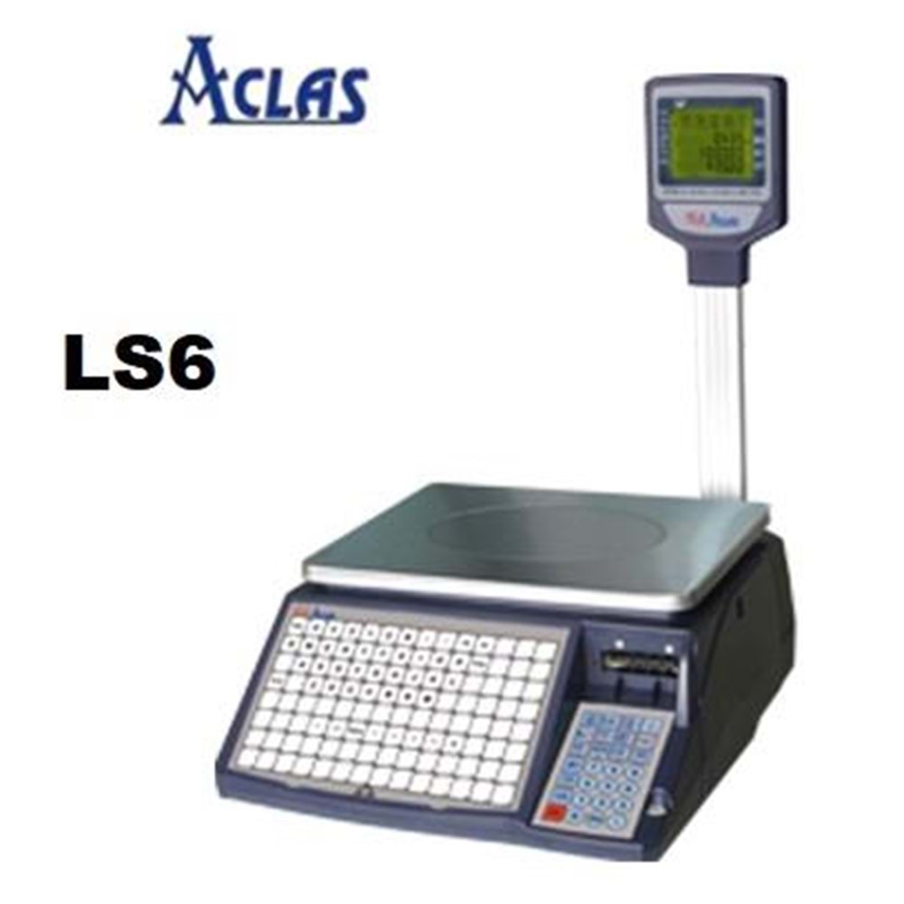TERAZİ-ACLAS LS6 30 KG BARKODLU KARE EKRAN TERAZİ