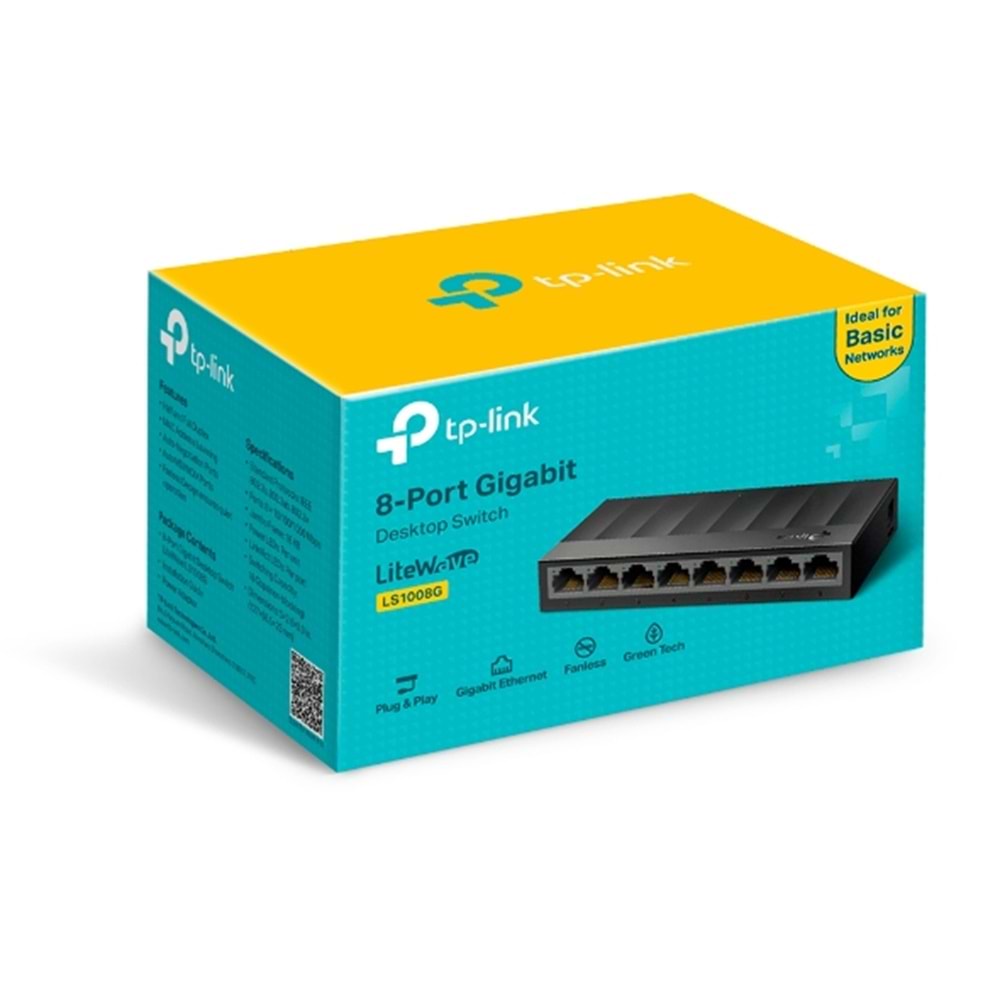 HUB-TP-LINK LS1008G 8 PORT GIGABIT DESKTOP SWITCH