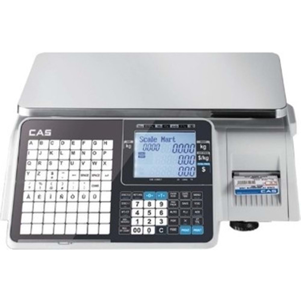 CAS CL 3000B BARKODLU TERAZİ (15 KG) BOYUNSUZ