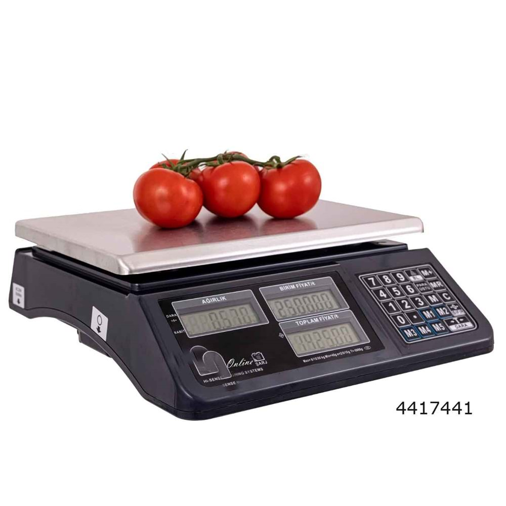 TERAZİ-ONLINE 30 KG FİYAT HESAPLAMALI 2 GR