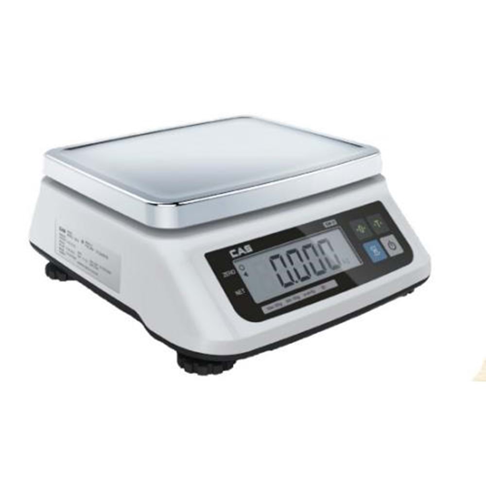 TERAZİ CAS SW-IICR 15 KG AKULU ÇİFT GOSTERGE