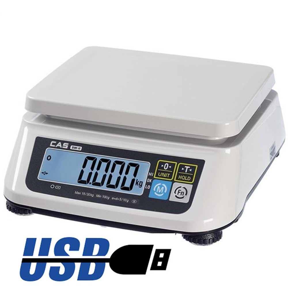 TERAZİ CAS SW-IICR 30 KG USB