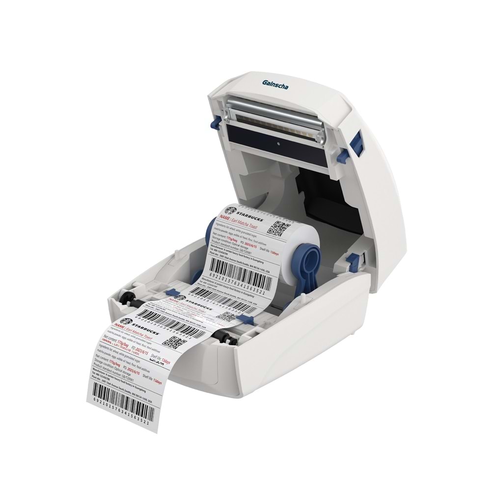 GAİNSCHA BY248D (GS2408D) WHİTE USB/LAN BARKOD YAZICI