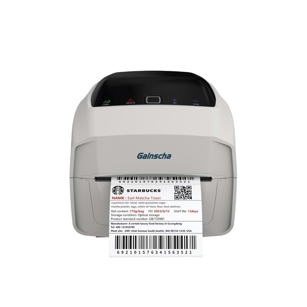 GAİNSCHA BY248D (GS2408D) WHİTE USB/LAN BARKOD YAZICI
