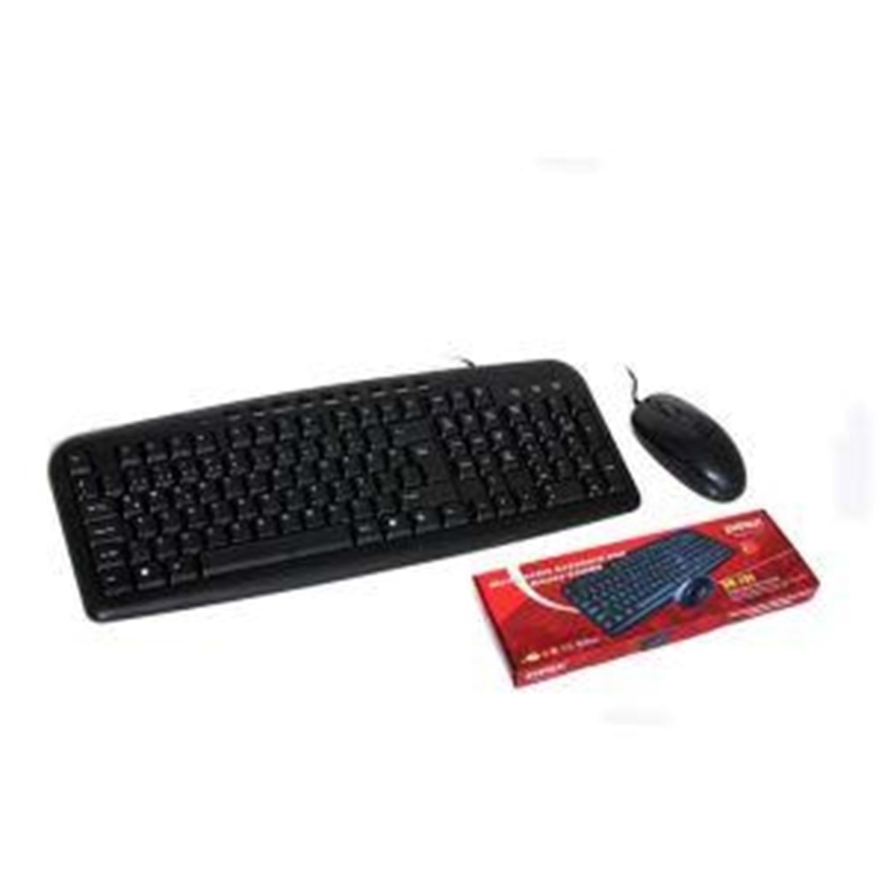 EVEREST UN-795 Q Türkçe USB Multimedya Siyah Klavye+ Mouse