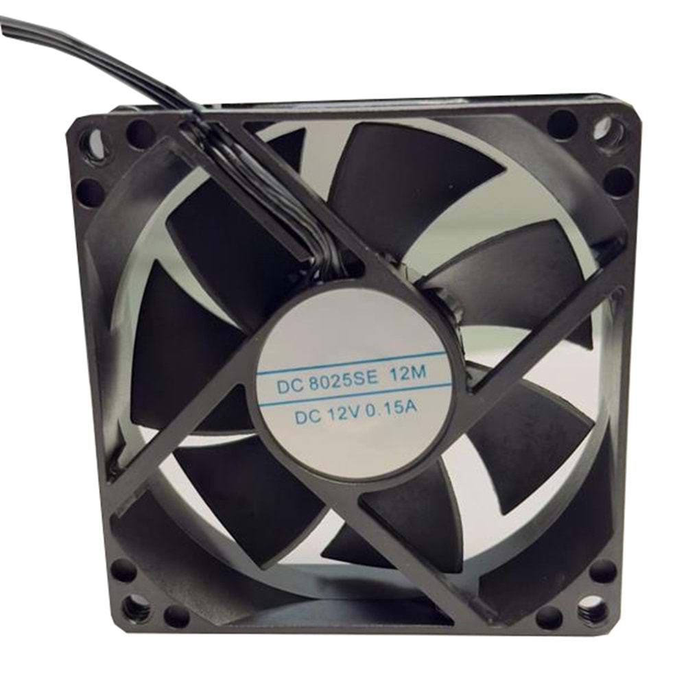 OEM 8025SE 8x8 cm Siyah Kasa Fanı