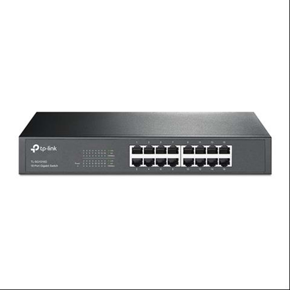 HUB_TP-LINK TL-SG1016D 16 PORT GIGABIT METAL KASA RACKMOUNT SWITCH