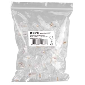 S-LINK SL-COB8P CAT5 UTP Plastik Konnektör 100 lü paket