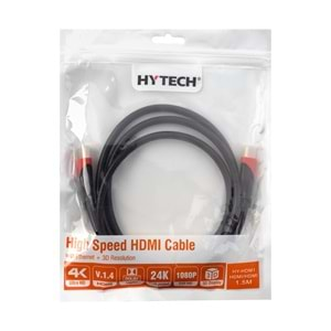 HYTECH HY-HDM1 1.5 Mt Altın Uçlu 24K 1.4 Ver. 3D HDMI Kablo