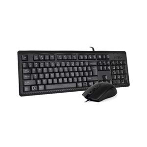 A4 TECH KR-9276 Q Türkçe USB Standart Siyah Klavye+ Mouse