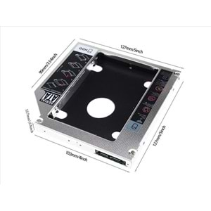 CODEGEN CODMAX CDG-HDC-127 12.7mm SATA Siyah / Gümüş Notebook Ekstra Hdd Yuvası