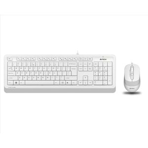 A4 TECH F1010 Q Türkçe USB Multimedya Beyaz 1600dpi Klavye+ Mouse