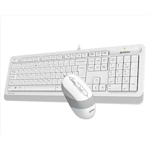 A4 TECH F1010 Q Türkçe USB Multimedya Beyaz 1600dpi Klavye+ Mouse