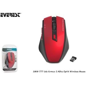 EVEREST SMW-777 USB Kablosuz 2.4Ghz Kırmızı Mouse