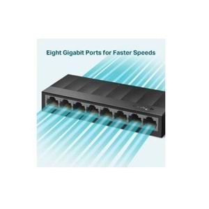 TP-LINK LS1008 8 Port 10/100 Yönetilemez Plastik Kasa Switch