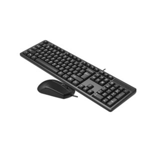 A4 TECH KR-3330 Q Türkçe USB Standart Siyah Klavye+ Mouse