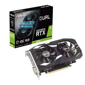 ASUS DUAL-RTX3050-O6G 6GB Geforce RTX3050 GDDR6 96bit HDMI DVI/DP 16x Ekran Kartı