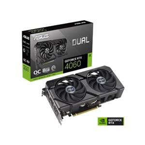 ASUS DUAL-RTX4060-O8G-EVO 8GB Geforce RTX4060 GDDR6 128bit HDMI 3xDP 16x Ekran Kartı