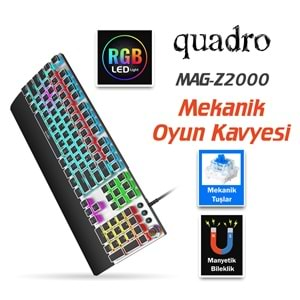 QUADRO MAG Z2000 Q Türkçe USB RGB Mekanik Gaming Klavye