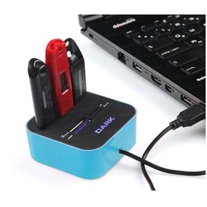 DARK DK-AC-UCR202BL MicroSD/SD/MMC/M2/MS USB 2.0 PRO DUO Kart Okuyucu