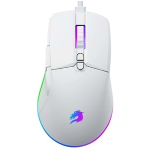 GAMEBOOSTER GB-M12W USB Kablolu 12800dpi Beyaz Vital RGB Aydınlatmalı Oyuncu Mouse