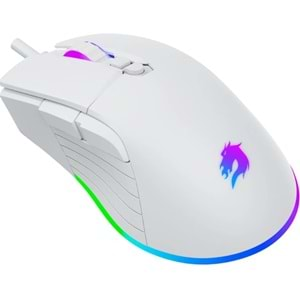 GAMEBOOSTER GB-M12W USB Kablolu 12800dpi Beyaz Vital RGB Aydınlatmalı Oyuncu Mouse