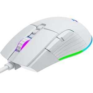 GAMEBOOSTER GB-M12W USB Kablolu 12800dpi Beyaz Vital RGB Aydınlatmalı Oyuncu Mouse