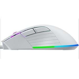 GAMEBOOSTER GB-M12W USB Kablolu 12800dpi Beyaz Vital RGB Aydınlatmalı Oyuncu Mouse