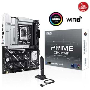 ASUS PRIME Z890-P WIFI Z890 DDR5 (Vga Yok) GLan 2.5G ATX HD DP TND US3 M2 WİFİ7 BT 1851p Anakart