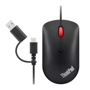 LENOVO 4Y51D20850 USB-C Kablolu 1600-2400dpi siyah ThinkPad Compact Mouse