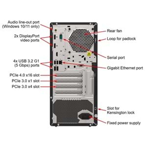 LENOVO ST50 V2 7D8JA043EA-V2 XEON E-2324G (4C) 32GB(1x32) 2x960 SSD 4U TOWER Raid 0,1 Server