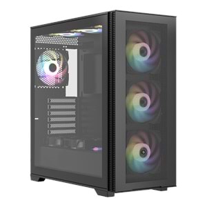 FRISBY FC-9535G 650W 80+ Siyah Mesh Panel Full Tower E-ATX Kasa