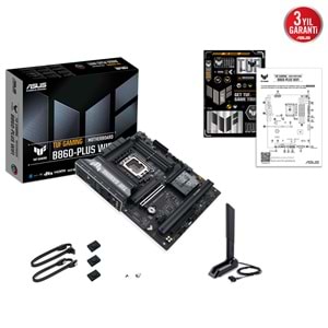 ASUS TUF GAMING B860-PLUS WIFI B860 DDR5 (Vga Yok) GLan 2.5G ATX HD DP TYP-C OPT WIFI BT RGB 1851p Anakart