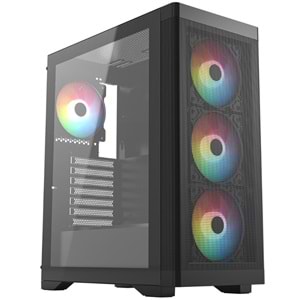FRISBY FC-9480G 600w 80+ Siyah RGB Fan Mid Tower ATX Kasa