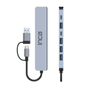 INCA IUTP-7T 7 Port X5 USB 3.0 + 2 Type-C Aluminyum Çoklayıcı