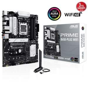 ASUS PRIME B650-PLUS WIFI B650 DDR5 (Vga Yok) GLan 2.5G ATX HD DP WIFI6 BT RGB M2 AM5 AMD Anakart