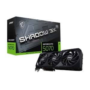 MSI RTX5070 12G SHADOW 3X OC 12GB Geforce RTX5070 GDDR7 192bit HDMI 3xDP 16x Ekran Kartı