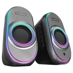 RAMPAGE RMS-X3 Bluetooth 2x3W Siyah RGB Işıklı Gaming Hoparlör