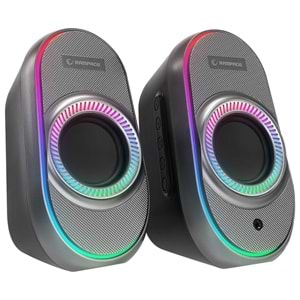 RAMPAGE RMS-X3 Bluetooth 2x3W Siyah RGB Işıklı Gaming Hoparlör