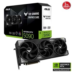 ASUS TUF-RTX5090-32G-GAMING 32GB Geforce RTX5090 GDDR7 512bit 2xHDMI 3xDP 16x Ekran Kartı (ARGB)